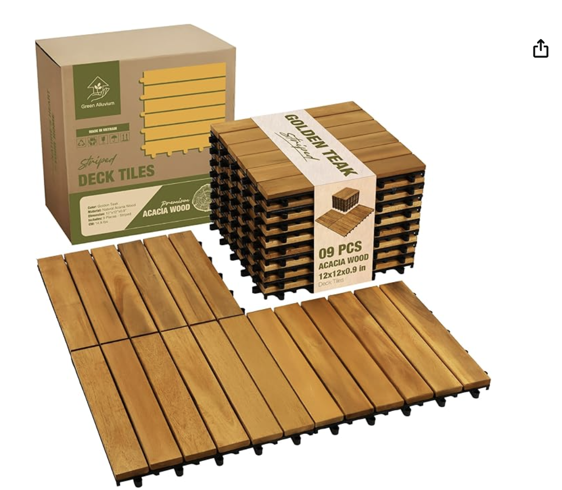 Premium Acacia Wood Deck Tiles